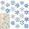 20 Pcs Winter Christmas Snowflake Diamond Painting Magnets Winter Fridge Magnet Diamond Art Kits Christmas Diamond 5D DIY Diamond Art Magnets Decals Craft for Xmas Ornaments Family Decor